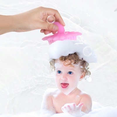 Bath Body Brush Skin Soft Back Massage Baby Scrubber Silicone Brush