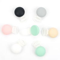 Wholesale Baby Teething Pacifer Chain Food Grade Round Silicone Clips