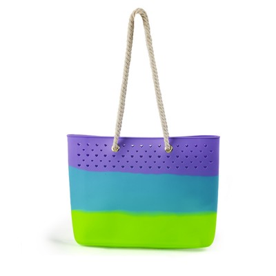 hot candy color shenzhen tote silicone beach bag 100% silicone bag