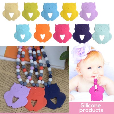 wholesale kids bpa free Jewellery Silicone Necklace for Baby Teething