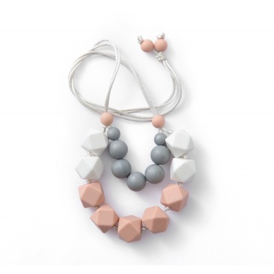 Latest design beads necklace BPA free silicone nursing teething necklace