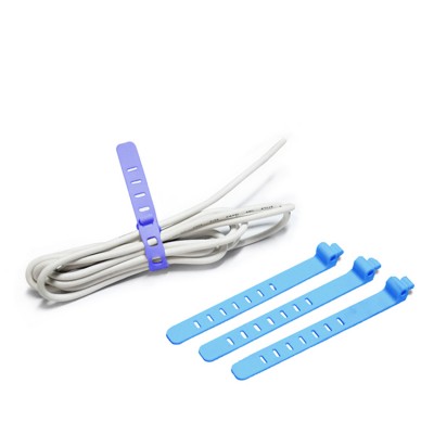 Reusable Colorful Silicone Cable Ties with Logo