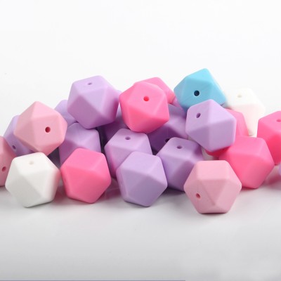 Wholesale silicone teething bead loose beads for baby teether and nursing necklace