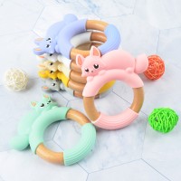 China Manufacturer BPA Free Food Grade Silicone Baby Teething Rings