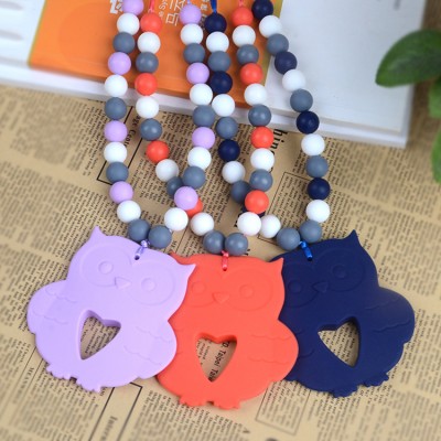 wholesale Food Grade Baby Teething health silicon necklace