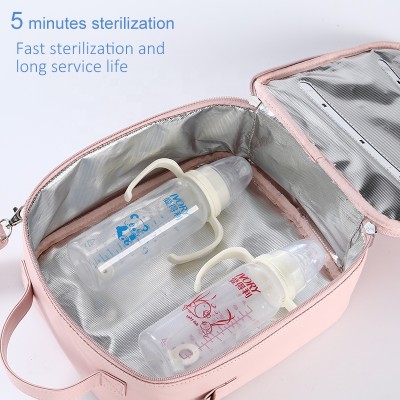 Portable multi-function led uv sterilizer bag portable home use baby milk bottle sterilization bag