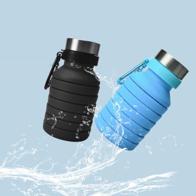 Wholesale Private Label BPA Free Silicone Folding Bottle Collapsible Water Bottle For Camping Travel