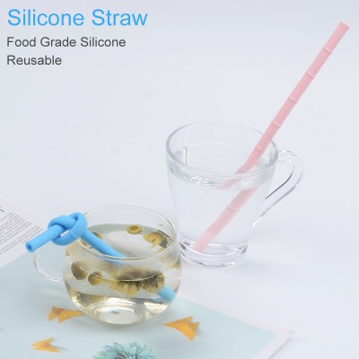 Yuanfeng New product ideas 2020 silicone drinking reusable straw set with cleaning brush