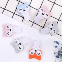 New Non-Toxic Free Sample Kids Chewale Nipple Fox Holder Bpa Free Silicone Clip Portable Baby Pacifier Chain