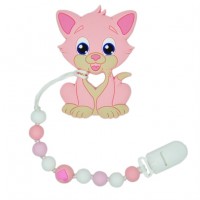 China Manufacturer Fox Teether And Dummy Chain Silicone Teether Chain