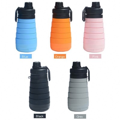 Hot Sale Outdoor Sports Leak Proof Bottle Foldable Collapsible Silicone Drink Water Bottle